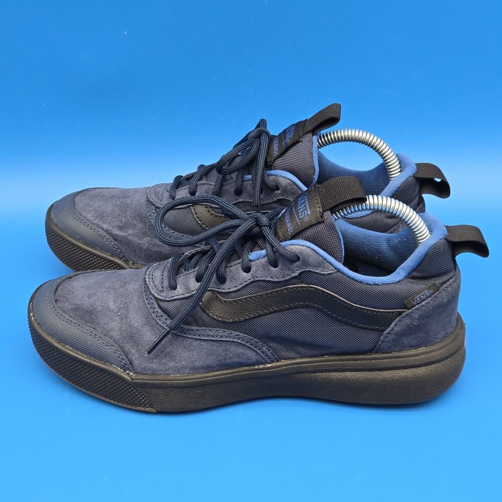 Vans UltraRange Dress Blue Black Suede Sneakers Men’s 7.5 Women's 9 Low Top